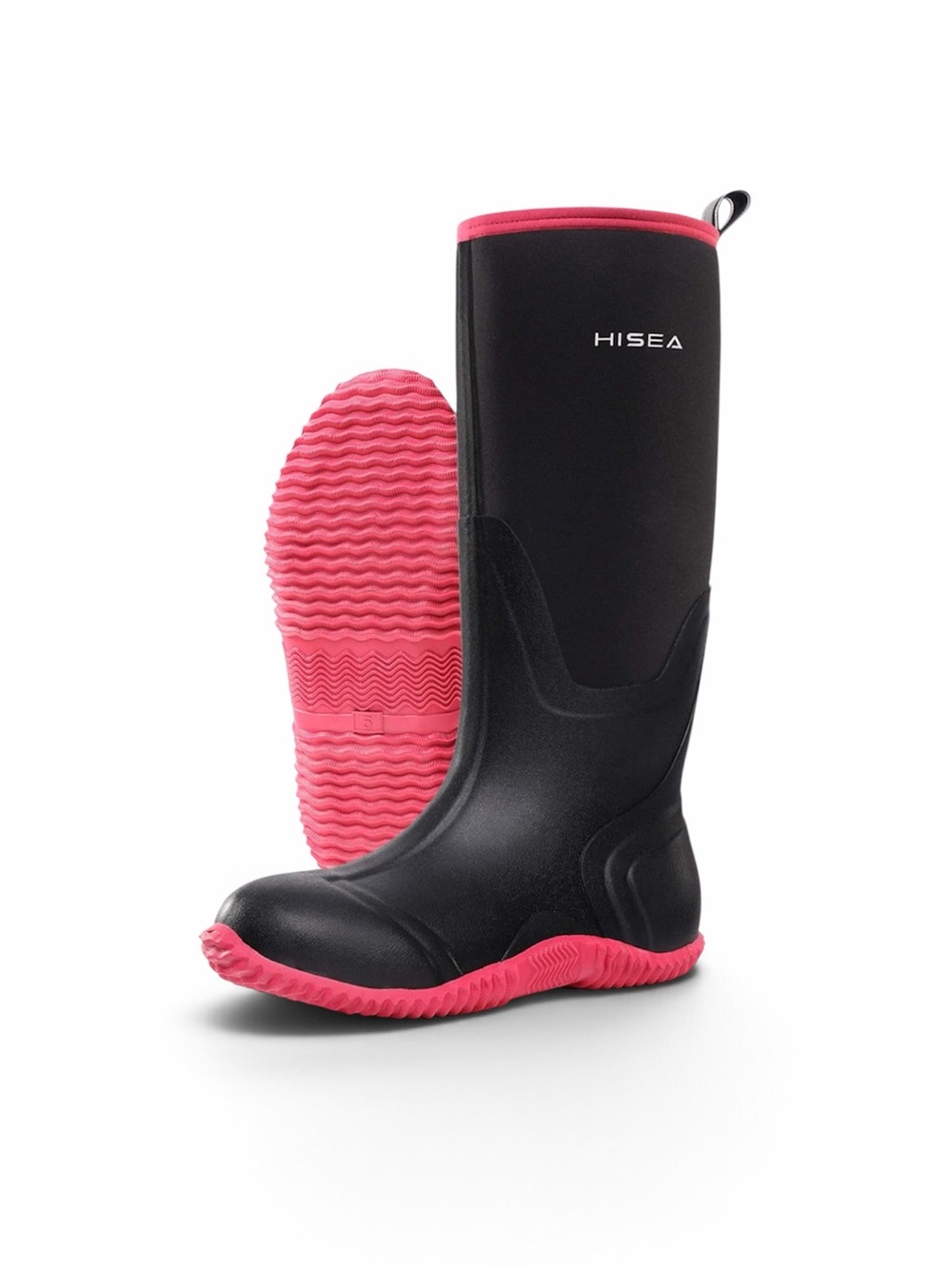 HISEA NEW Women's Rain Boots Waterproof Insulated Neoprene Rubber Boots Size 7